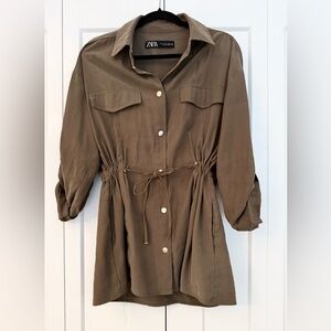 ZARA | Utility Shirt Dress | Small